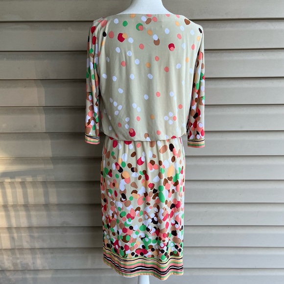 •Shelby & Palmer• Multicolor Polka Dot Blouson Dress - Size 12 - Picture 6 of 9
